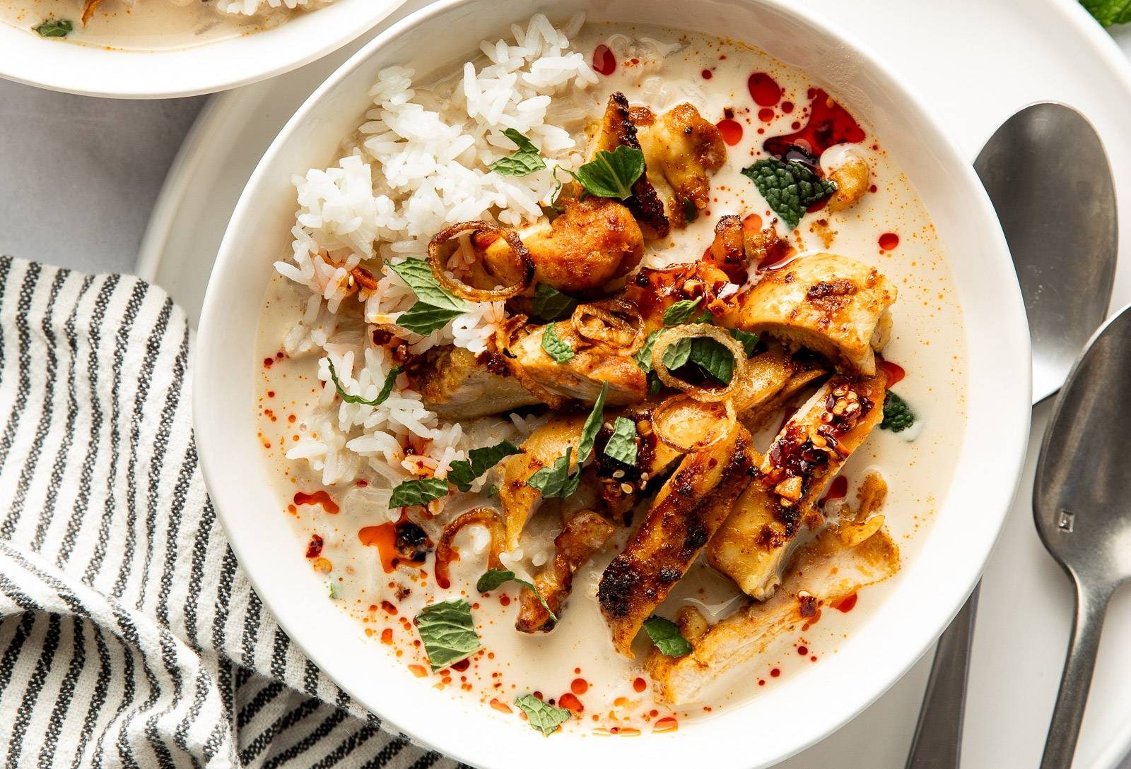 Finished broth bowls.