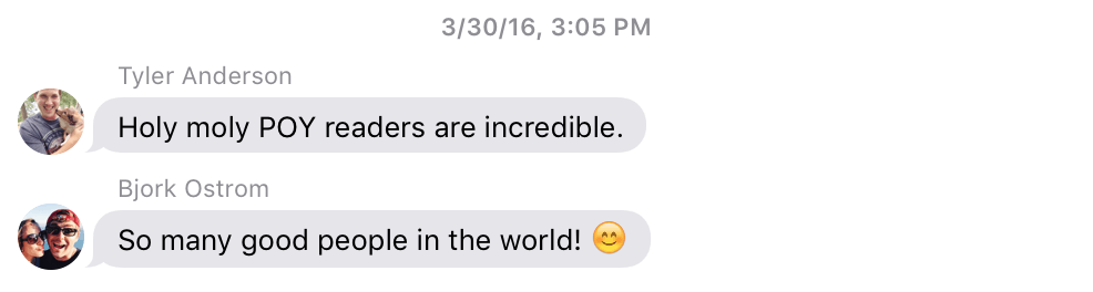 Conversation online.