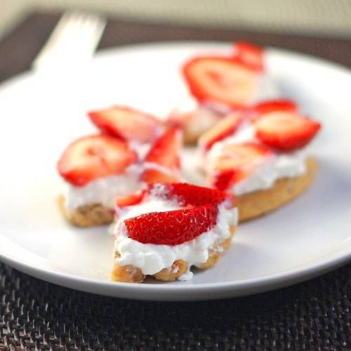 Waffle Berry Stacks on a plate