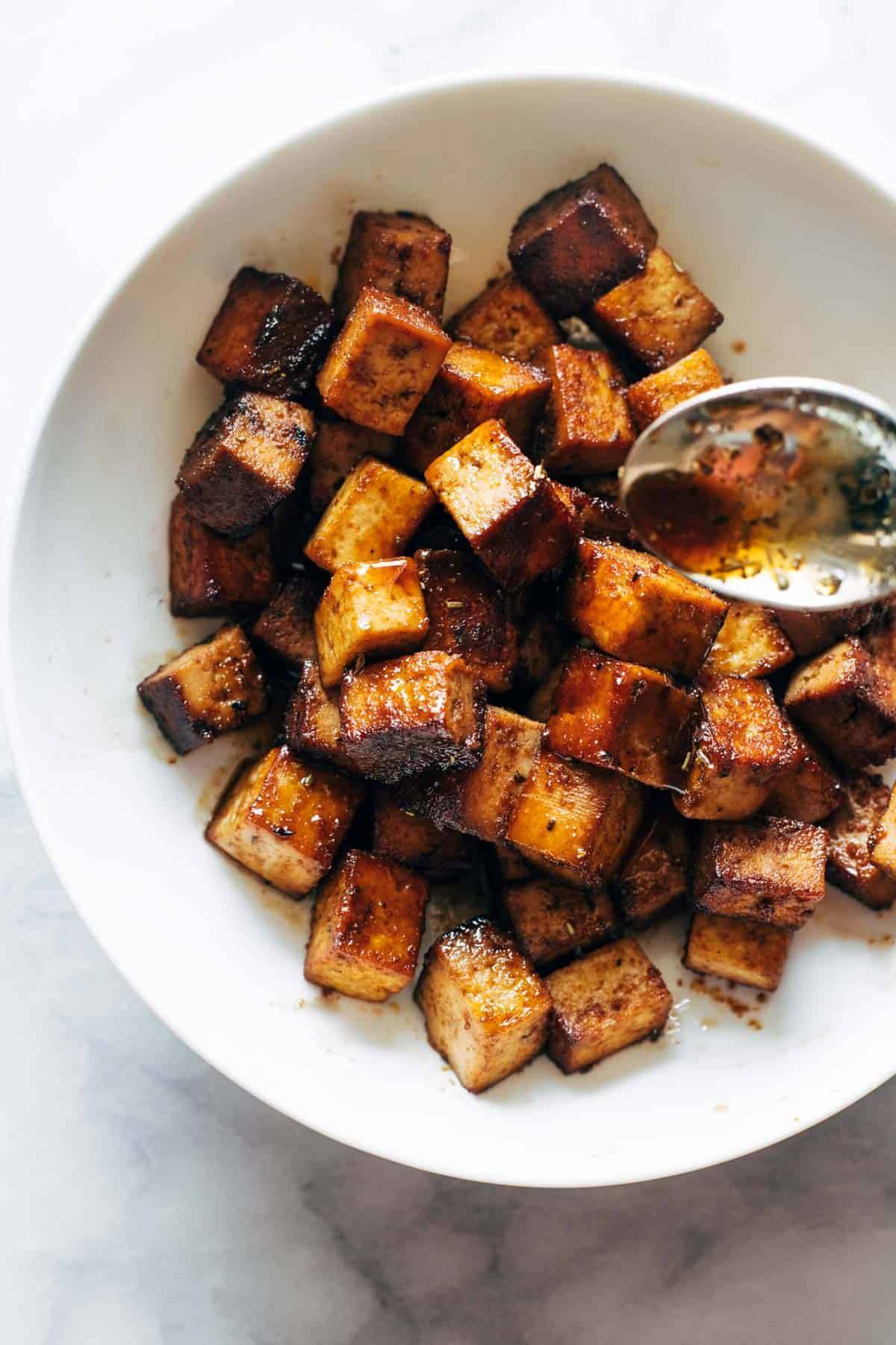 Tofu in Everything Marinade.