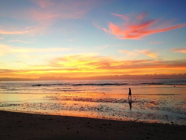 Sunset on the ocean.