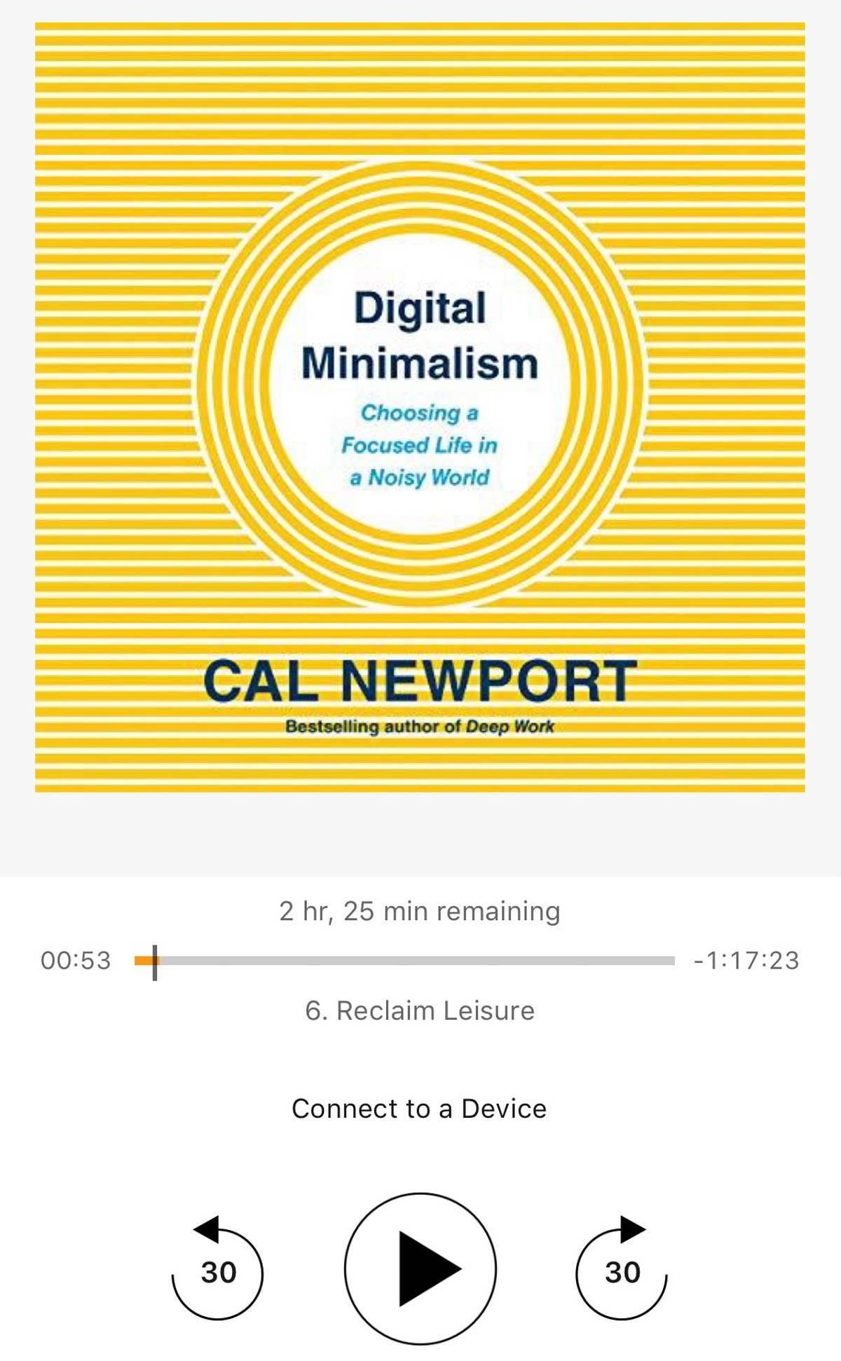 Digital Minimalism audiobook.